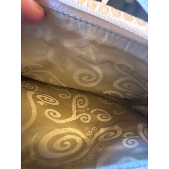 Brighton Creme Beige Leather Crossbody Purse Croc Embossing & Heart Accent - Picture 3 of 6